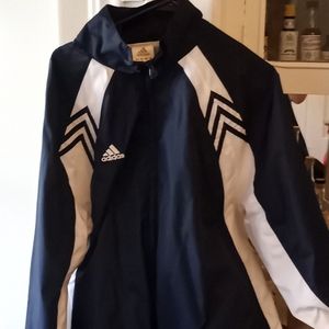 Adidas Windbreaker, Navy Blue, Men's Large